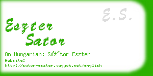 eszter sator business card